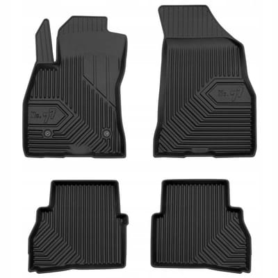 Frogum - No.77 - Automatten 3D - Geschikt voor FIAT Doblo II (2010-2020) - 4-delig - TPE Rubber - Zwart