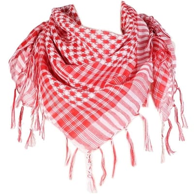 Etnische Keffiyeh Hoofddoek Met Franjes Arafat Hijab Shemagh Sjaal Arabische Gezichtsbedekking Stofdichte Hoofdband Moslim Arabische Bandana Sjaal red