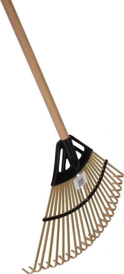Synx Tools Gazonhark Bamboe hark - Bladhark - Bodembewerkers - Harken - Gazon 460x330 mm - Incl. Steel 120 cm