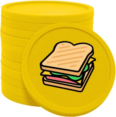 CombiCraft sandwich consumptiemunt Ø29mm geel - 100 stuks