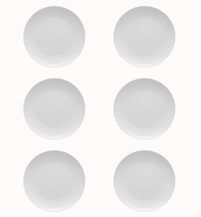 Lubiana Daisy porseleinen dinerborden 24 cm - Set van 6