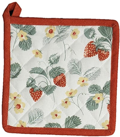 Pannenlap - Keukenserie -Aardbeien - 20 x20 cm