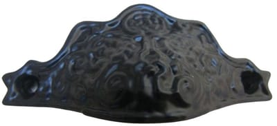 Bureau Cup Pull Handle Black Antique