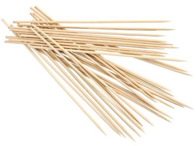 1000 Sjasliekstokjes, bamboe pure Ø 3 mm · 20 cm