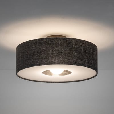 Nowodvorski Lighting Plafondlamp Amarela M, zwart gemêleerd, textiel, E27