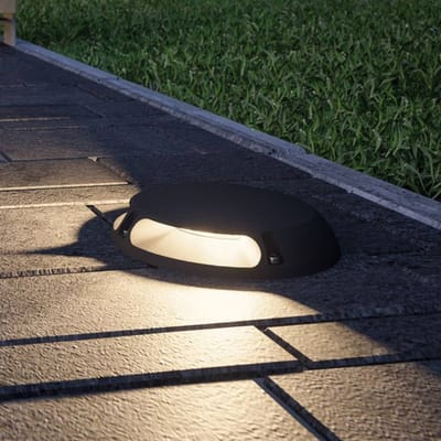 Plug & Shine LED-Grondopbouwlamp Warm wit Losse spot Tweevoudige lichtuittreding, 180° IP67 3000K 2x3,3W Antraciet