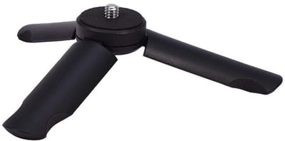 Dailygoods- Statief Draagbaar - Opvouwbaar - Antislip - Voor Smartphone/Camara - Hoogte 8 cm - 1/4 Inch Schroef - Camera Statief
