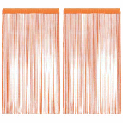 vidaXL - Koordgordijnen - 2 - st - 140x250 - cm - oranje