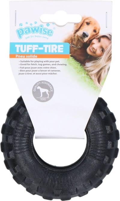 Pawise Foam Tire - Hondenspeelgoed - Band voor honden - Massief Schuim - Ø 10 cm - Zwart