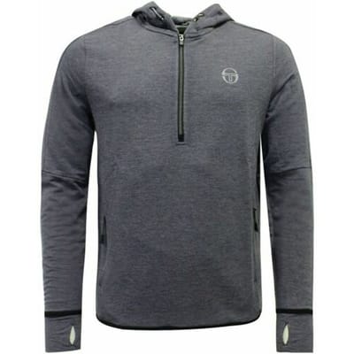 Sergio Tacchini Lange Mouw Halflange Zip Up Capuchon Grijs Heren Idra Sweaters 37678 961
