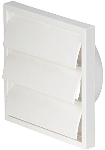 Zwaartekrachtflap 150mm Wit - Luchtstroom Rooster