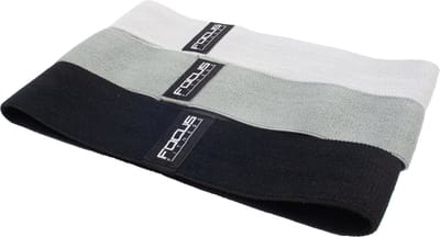 Focus Fitness - Weerstandsbanden - 3 delige set - Grijs - Resistance Bands - Fitness Elastiek