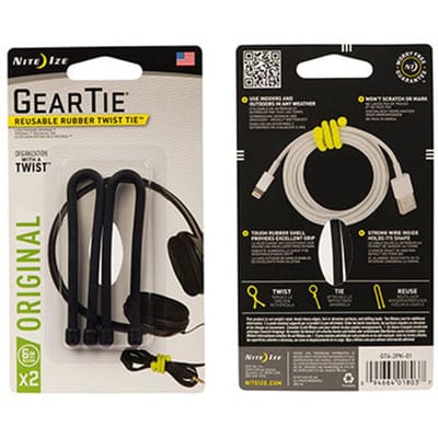 Nite ize gear tie kabelbinder 2-pack zwa