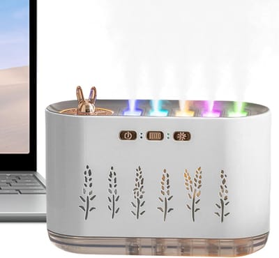 Luchtbevochtiger - Aroma diffuser - Ontspannen sfeer - 7 Kleuren licht - 700 ml reservoir - Wit