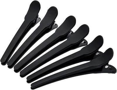 Dailygoods - 6 Stuks Combi Clip Haarclips - Kunststof Haarklemmen Zwart
