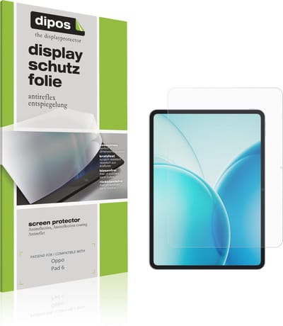 dipos – 2x Matte Beschermfolie geschikt voor Oppo Pad 6 | Krasbestendige & antireflecterende Screenprotector Ultra-Thin