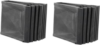 Ladderpoothoezen - Antislip pads - Vloer beschermen - Dikke slijtvaste laag - 65 x 1 cm - Zwart