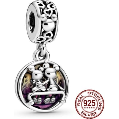 925 Sterling zilveren bedelkralen Kleine schattige olifant Dangle Dog Charms passen op zilveren armband white