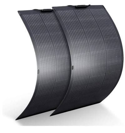 Zonnepanelen - Zonnepaneel - Flexibel - Solar Panel - 2x100W - Mobiele Zonne-energie Oplader - Monokristallijn - Draagbare Zonne-energie Set - Waterdicht IP68 – Voor Balkon, Caravan & Camping