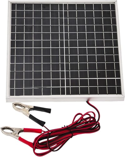 Draagbaar Zonnepaneel - PV Module - Onderweg Opladen - Weerbestendig Aluminium Frame - 12W Vermogen - Zwart