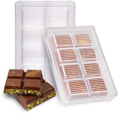 Dailygoods- Chocoladevorm Non-stick - Siliconen Mallen - Chocoladereep Mold - Diepe Chocolade Bar - Snoepvormen - Food Grade Materialen - Chocolade Mal