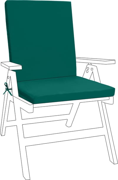 Stoel Zitkussen voor Tuin - Hoge Rug Tuinkussen - Zitkussen Ergonomisch - Tuinstoelkussens met Lint - Buiten Tuin Stoelkussen - Zitkussens 44cm x 100cm