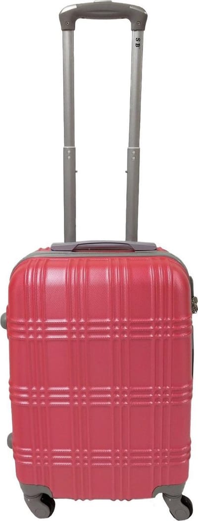 Handbagage koffer 55cm 4 wielen trolley - Roze