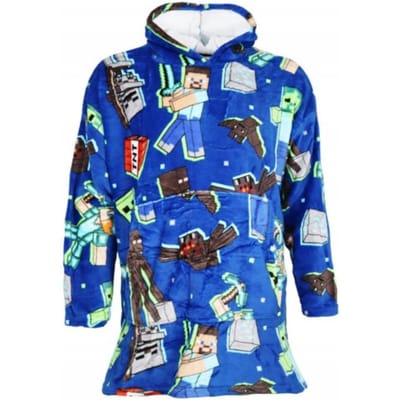 Minecraft Snuggle - Hoodie - Fleecedeken - Creepers - Volwassen - One Size - Polyester