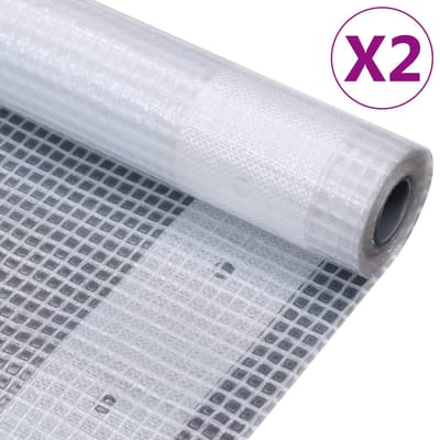vidaXL - Dekzeilen - 2 - st - Leno - 260 - g/m² - 4x15 - m - wit