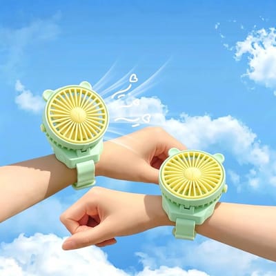 Polsventilator, draagbare mini-handventilator, draagbare polskoelventilator, persoonlijke handventilator voor buiten
