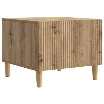 vidaXL - Salontafel - Artisanaal - eiken - 49 - x - 50 - x - 40 - cm - Bewerkt - hout
