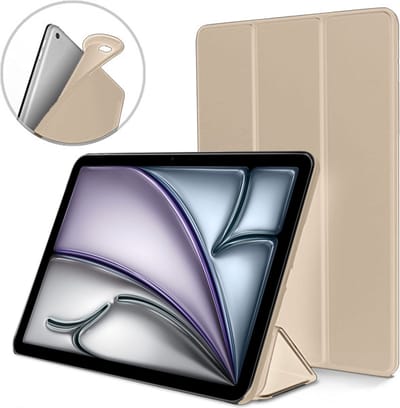 Geschikt voor iPad Air 11 2025 M3 / 2024 & iPad Air 5/4 (10.9 inch 2022/2020) - Hoesje – Shock Proof Hoesje – Smart Cover - Goud