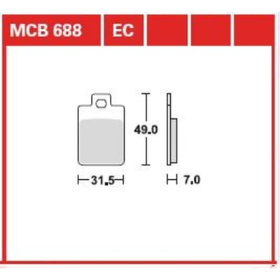 Remblokset TRW MCB688EC