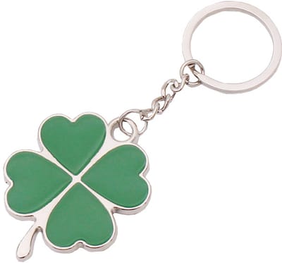 Klavertje vier sleutelhanger - Gelukshangertje - Four leaf clover - Lucky four keychain - Natuur - Blaadjes - Groen - Jonyx