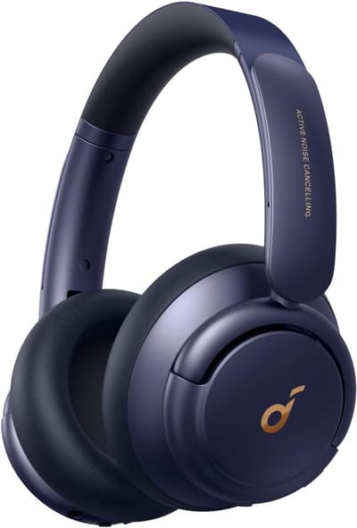 soundcore Q30 by Anker Bluetooth-hoofdtelefoon - Hybride actieve geluidsisolatie - Individuele modi - Hi-Res geluid - EQ in app - 40h batterij - Comfortabele grip - Verbinding van 2 apparaten - Blauw