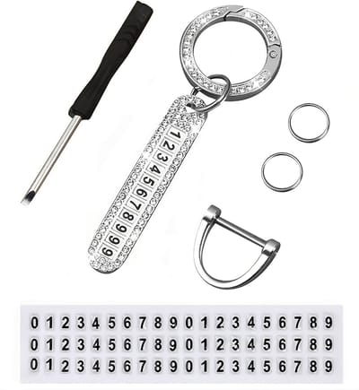 Luxe Metaal Sleutelhanger met Sleutelringen - Quick Release Auto Sleutelhouder - Afneembare Keychain Karabijnhaak, Musketonhaak & Autosleutel voor Volwassen, Vrouwen, Mannen, Dames - Karabijnsluiting Sleutel hanger - Auto Accessoires