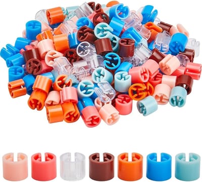 SnelShoppen - 210 Stuks Gekleurde Kledinghanger Labels - 7 Kleuren - Lege Matenmarkers voor Plastic Kledinghangers - Ideaal voor Kledingstand 9.5 mm R