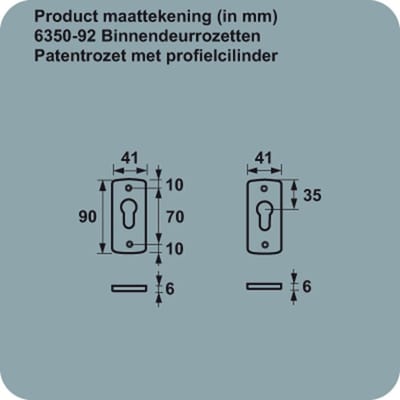 AXA Binnenbeslag - Patentrozet - Pc - F1 (Prijs per stuk)
