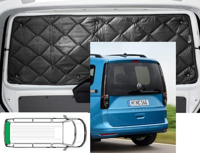 Raamisolatie Volkswagen Caddy Vanaf 2015 Black line achterzijde Klep