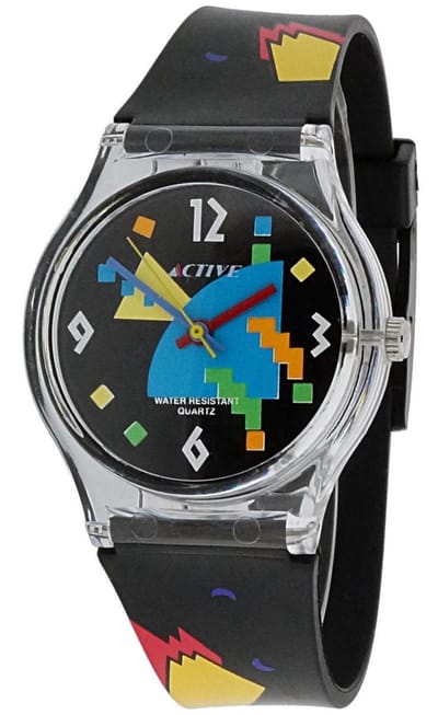Active ACT-013 Horloge - Kunststof - Zwart - Ø 35 mm