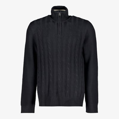 Produkt heren trui met hoge kraag blauw - Maat S