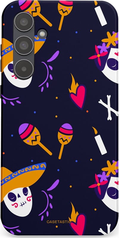 Casetastic Hoesje Geschikt voor Samsung A55 - Stijlvolle Beschermende Duo-layer Case - Muertos fiësta