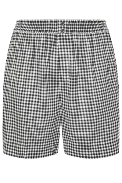 Yours Zwarte Geruite Shorts Size 42