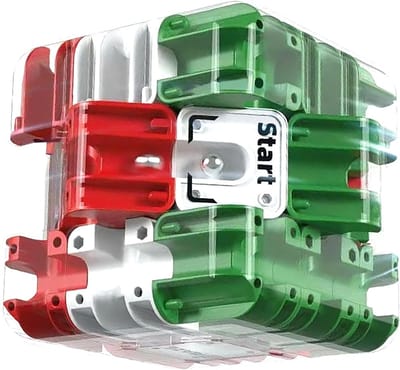 3D Labyrint Kubus - Puzzel Spel - Logica Ontwikkeling - Ruimtelijk Denken - 7.4 x 7.3 cm - Enkele Kleur