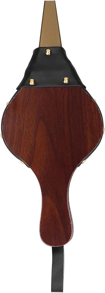 Houten Blaasbalg - Luchtpomp - Vuur Aanmaken - Veilig Ontwerp - 30x13cm - Bruin