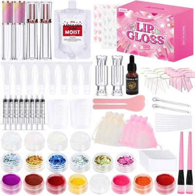 Lipgloss Maken Kit - Cosmetica Knutselen - Creatief Hobby - Hydraterende Ingrediënten - 21.7 x 15.9 x 8.3 cm