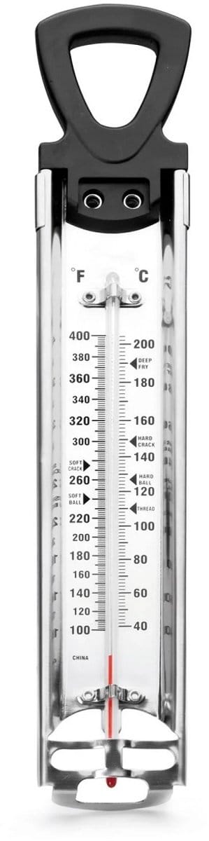 BrandNewCake® Suikerthermometer RVS 30cm - Meetbereik 40 tot 200°C - Keukenthermometer