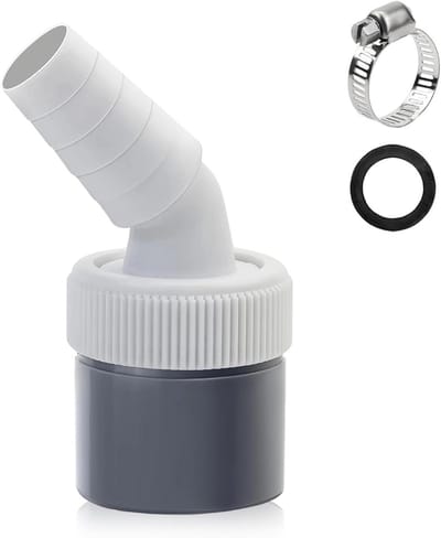 Afvoeradapter voor wasmachine en vaatwasser, PP materiaal, Y-adapter - enkele kop afvoer, 18-24mm, droger inclusief.