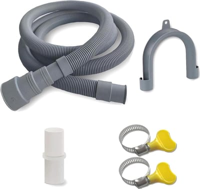 Afvoerslang Wasmachine - Verlengslang Vaatwasser - Water Afvoeren - Scheur- en Corrosiebestendig - 1 meter - Grijs