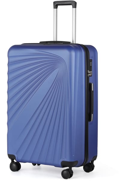 TAN.TOMI Grote Hardcase Reiskoffer ABS – 28 inch (49×29×76 cm, 95 L) – Lichtgewicht Ruimbagage Trolley met 3‑cijferig Cijferslot & Wielen - blauw